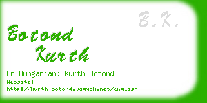 botond kurth business card